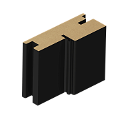ДЕТАЛЬ КОРОБА КОМПЛАНАРНАЯ Vinyl 77х32х2070 черный с уплотнителем 