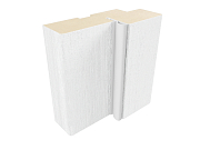 Деталь короба прямая EcoTex 70х26х2070 белая лиственница с уплотнителем 